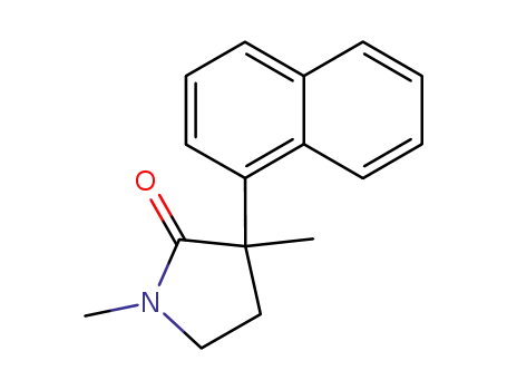 Molecular Structure of 123074-44-2 (1,3-dimethyl-3-(naphthalen-1-yl)pyrrolidin-2-one)