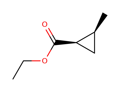 Molecular Structure of 16764-71-9 (Cyclopropanecarboxylic acid, 2-methyl-, ethyl ester, trans-)