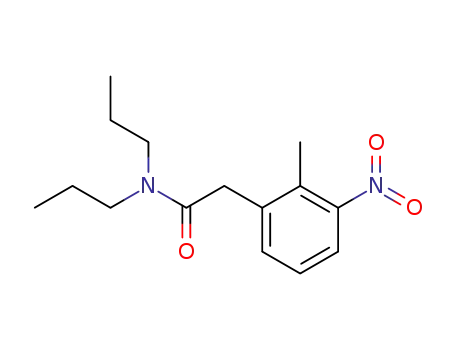 Molecular Structure of 91374-22-0 (2-Methyl-3-nitro-N,N-dipropylphenylacetamide)