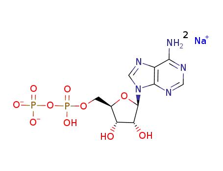 Molecular Structure of 20398-34-9 (Adenosine 5'-diphosphate sodium salt)