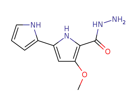 Molecular Structure of 112373-37-2 (4-Methoxy-1H,1'H-[2,2']bipyrrolyl-5-carboxylic acid hydrazide)