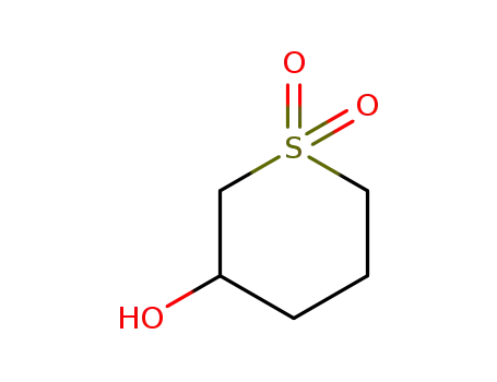 Molecular Structure of 94158-05-1 (tetrahydro-2H-thiopyran-3-ol 1,1-dioxide)
