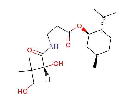 Molecular Structure of 85508-39-0 ((1alpha,2beta,5alpha)-5-methyl-2-(1-methylethyl)cyclohexyl (R)-N-(2,4-dihydroxy-3,3-dimethyl-1-oxobutyl)-beta-alaninate)