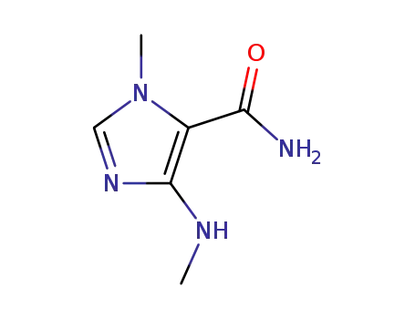 Molecular Structure of 64995-64-8 (1H-Imidazole-5-carboxamide, 1-methyl-4-(methylamino)-)