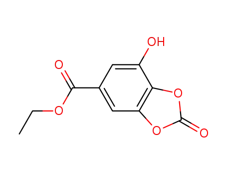 Molecular Structure of 107998-21-0 (ethyl 3-hydroxy-4,5-carbonyldioxy-benzoate)