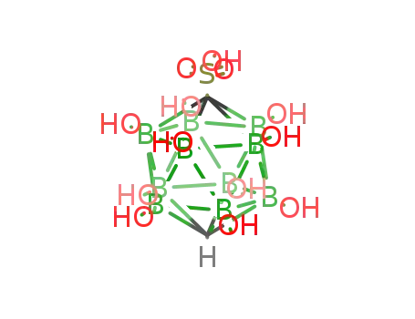 Molecular Structure of 396695-66-2 (closo-2,3,4,5,6,7,8,9,10,11-decahydroxy-1-sulfonic acid-1,12-dicarbadodecaborane<sup>(12)</sup>)