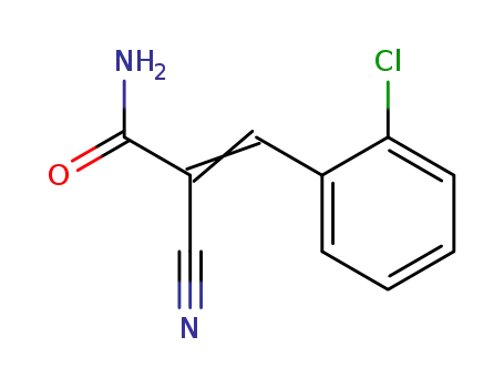 Molecular Structure of 3533-10-6 (3-(2-chlorophenyl)-2-cyanoprop-2-enamide)