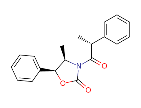Molecular Structure of 198344-47-7 (2-Oxazolidinone, 4-methyl-3-[(2R)-1-oxo-2-phenylpropyl]-5-phenyl-,
(4R,5S)-)