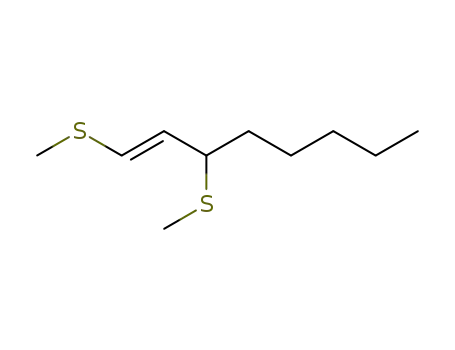 Molecular Structure of 31924-94-4 (1<i>t</i>,3-bis-methylsulfanyl-oct-1-ene)