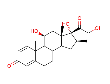 Molecular Structure of 85700-75-0 (11alpha,17,21-trihydroxy-16beta-methylpregna-1,4-diene-3,20-dione)
