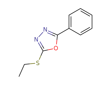 Molecular Structure of 55084-89-4 (1,3,4-Oxadiazole, 2-(ethylthio)-5-phenyl-)