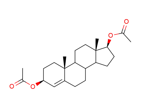 Molecular Structure of 4136-03-2 ((3-acetyloxy-10,13-dimethyl-2,3,6,7,8,9,11,12,14,15,16,17-dodecahydro-1H-cyclopenta[a]phenanthren-17-yl) acetate)