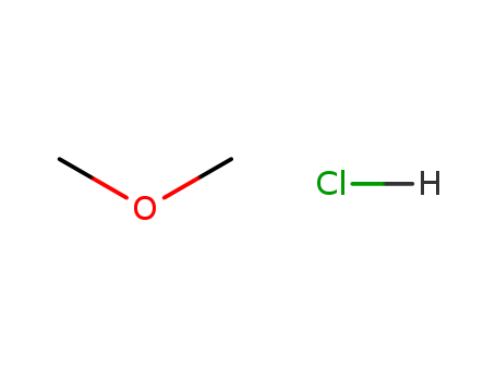 24521-77-5,Hydrochloric acid,compd. with oxybis[methane] (1:1) (9CI),Methylether, compd. with hydrochloric acid (7CI); Methyl ether, hydrochloride(6CI,8CI); Methane, oxybis-, compd. with hydrochloric acid (1:1) (9CI);Dimethyl ether monohydrochloride; Methyl ether monohydrochloride