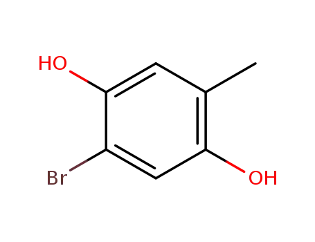 Molecular Structure of 67289-05-8 (2-bromo-5-methyl-benzene-1,4-diol)