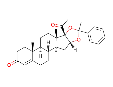 Molecular Structure of 1179-87-9 (16-alpha,17-dihydroxy-alpha-methylbenzylidenedioxyprogesterone)
