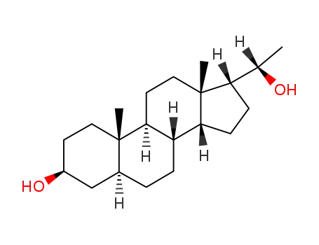 Molecular Structure of 80-91-1 (5-BETA-PREGNAN-3-ALPHA, 20-BETA-DIOL)