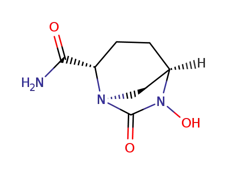Molecular Structure of 1383814-64-9 ((1R,2S,5R)-6-hydroxy-7-oxo-1,6-diazabicyclo[3.2.1]octane-2-carboxamide)
