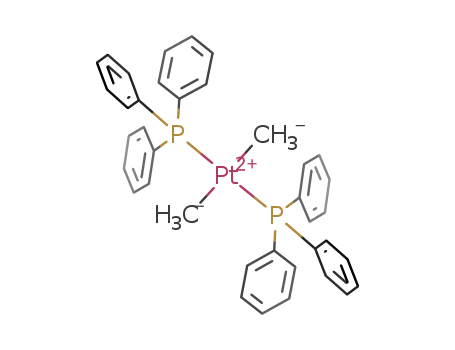 Molecular Structure of 15692-56-5 (Platinum, dimethylbis(triphenylphosphine)-)
