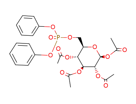Molecular Structure of 108321-48-8 (1,2,3,4-TETRA-O-ACETYL-6-DIPHENYLPHOSPHORYL-BETA-D-MANNOPYRANOSE)