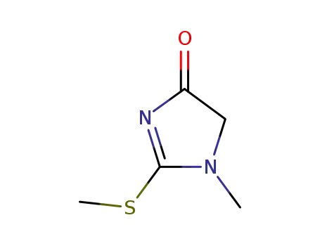 Molecular Structure of 684203-11-0 (4H-Imidazol-4-one,1,5-dihydro-1-methyl-2-(methylthio)-(9CI))