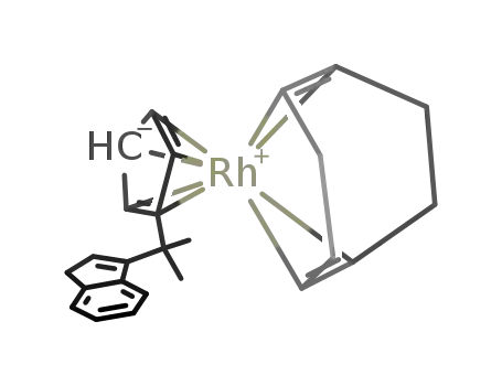 Molecular Structure of 209473-49-4 ((η(5)-2-cyclopentadienyl-2-indenyl-propane)Rh(1,5-cyclooctadiene))