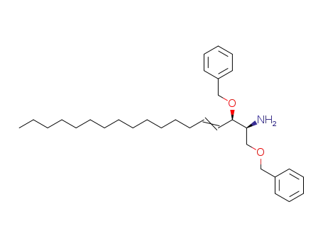 Molecular Structure of 148289-52-5 ((2S,3R)-2-amino-1,3-(dibenzyloxy)-octadeca-4-ene)