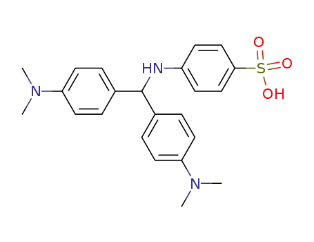 Molecular Structure of 47654-02-4 (p-[[bis[4-(dimethylamino)phenyl]methyl]amino]benzenesulphonic acid)