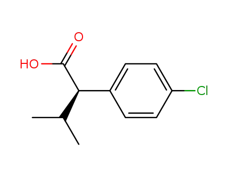 Molecular Structure of 63640-09-5 ((R)-2-(4-CHLORO-PHENYL)-3-METHYL-BUTYRIC ACID)