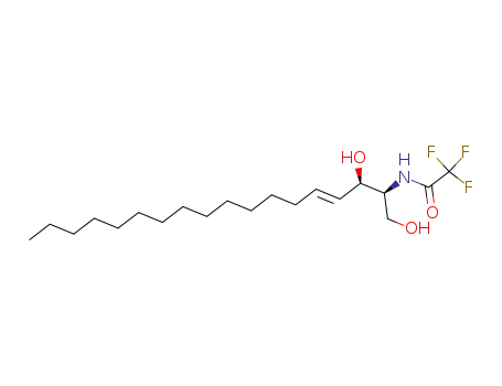Molecular Structure of 130967-71-4 (N-[(2S,3R,E)-1,3-dihydroxyoctadec-4-en-2-yl]-2,2,2-trifluoroacetamide)