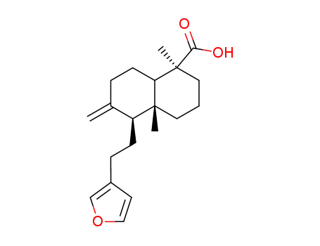 Molecular Structure of 1235-77-4 ([1R-(1alpha,4aalpha,5alpha,8abeta)]-5-[2-(3-furyl)ethyl]decahydro-1,4a-dimethyl-6-methylene-1-naphthoic acid)