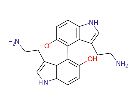 Molecular Structure of 108535-01-9 (5,5'-dihydroxy-4,4'-bitryptamine)