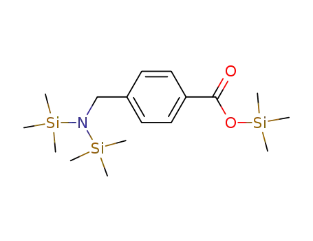 Molecular Structure of 76064-18-1 (Benzoic acid, 4-[[bis(trimethylsilyl)amino]methyl]-, trimethylsilyl ester)