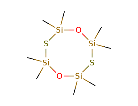 Molecular Structure of 17865-95-1 (1,5-Dioxa-3,7-dithia-2,4,6,8-tetrasilacyclooctane,
2,2,4,4,6,6,8,8-octamethyl-)