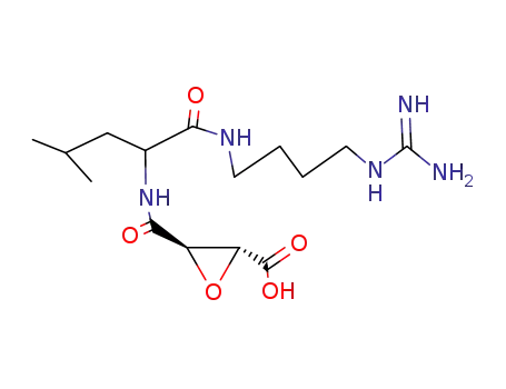 Molecular Structure of 66701-25-5 ((L-3-TRANS-CARBOXYOXIRANE-2-CARBONYL)-L-LEUCYLAGMATINE HEMIHYDRATE)