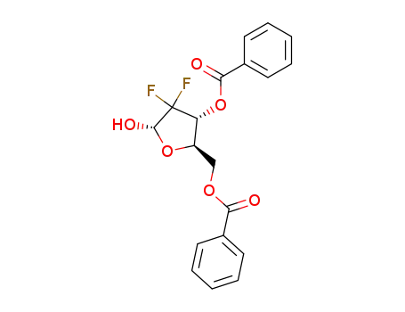 Molecular Structure of 143157-25-9 (2-Deoxy-2,2-difluoro-D-ribose-3,5-dibenzoate)