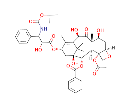 114977-28-5,114977-28-5,Benzenepropanoicacid, b-[[(1,1-dimethylethoxy)carbonyl]amino]-a-hydroxy-,12b-(acetyloxy)-12-(benzoyloxy)-2a,3,4,4a,5,6,9,10,11,12,12a,12b-dodecahydro-4,6,11-trihydroxy-4a,8,13,13-tetramethyl-5-oxo-7,11-methano-1H-cyclodeca[3,4]benz[1,2-b]oxet-9-ylester, [2aR-[2aa,4b,4ab,6b,9a(aR*,bS*),11a,12a,12aa,12ba]]-;Docetaxel Winthrop;Docetaxol;Docetaxolum;HSDB 6965;RP 56976;Taxotere;