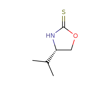 Molecular Structure of 104499-08-3 ((S)-(-)-4-ISOPROPYL-2-OXAZOLIDINETHIONE)