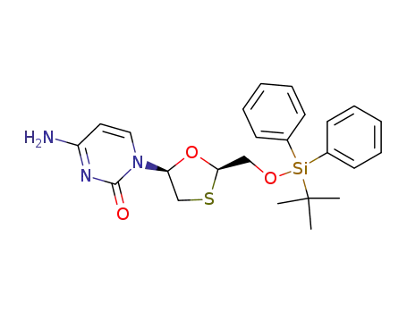 (2R,5S)-1-<2-<<(tert-butyldiphenylsilyl)oxy>methyl>-1,3-oxathiolan-5-yl>cytosine