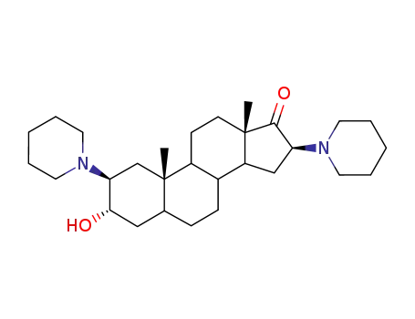 Molecular Structure of 13522-14-0 (Androstan-17-one, 3-hydroxy-2,16-di-1-piperidinyl-,(2,3,5,16)-(9CI))