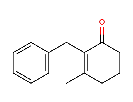 Molecular Structure of 5134-46-3 (2-Cyclohexen-1-one, 3-methyl-2-(phenylmethyl)-)