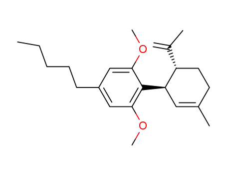 Molecular Structure of 93601-98-0 (Benzene,
1,3-dimethoxy-2-[3-methyl-6-(1-methylethenyl)-2-cyclohexen-1-yl]-5-pent
yl-, trans-)