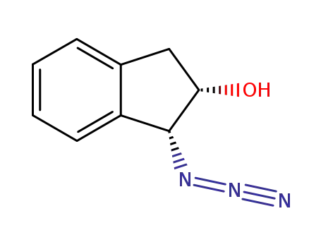 Molecular Structure of 180980-17-0 (1H-Inden-2-ol, 1-azido-2,3-dihydro-, (1R,2S)-)