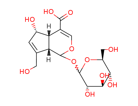 (1S,4aS,5S,7aS)-1-(b-D-Glucopyranosyloxy)-1,4a,5,7a-tetrahydro-5-hydroxy-7-(hydroxymethyl)cyclopenta[c]pyran-4-carboxylic acid