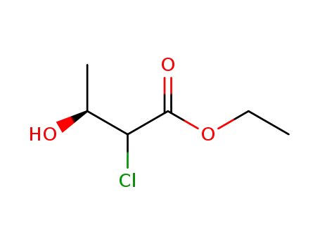 Molecular Structure of 110444-42-3 (Butanoic acid, 2-chloro-3-hydroxy-, ethyl ester, (2S,3S)-)