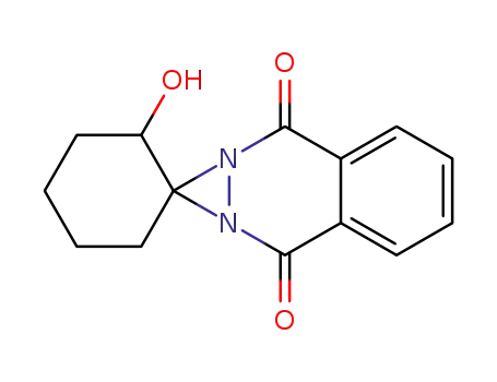 Molecular Structure of 72866-28-5 (2-Hydroxyspiro<cyclohexane-1,1'-<1H>-diazirino<1,2-b>phthalazine>-3',8'-dione)