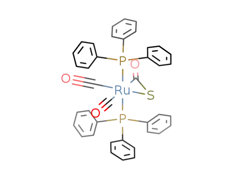 Molecular Structure of 81027-57-8 (Ru(CO)2(η2-COS)(PPh3)2)