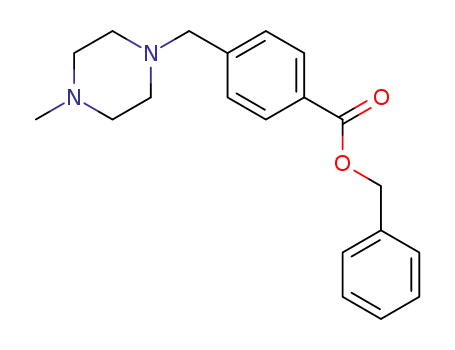 Molecular Structure of 1232493-61-6 (4-(4-methyl-piperazin-1-methyl)-benzoic acid benzyl ester)