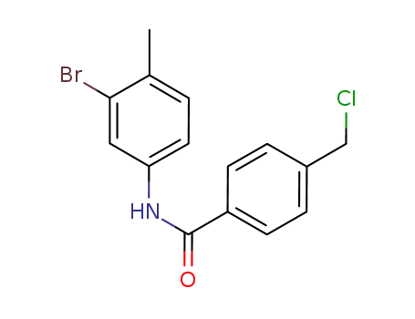 Molecular Structure of 1072105-05-5 (N-(3-bromo-4-methylphenyl)-4-(chloromethyl)benzamide)