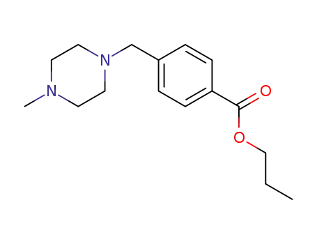 Molecular Structure of 1232493-65-0 (4-(4-methyl-piperazin-1-methyl)-benzoic acid propyl ester)
