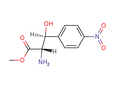 Molecular Structure of 15917-27-8 (D-Phenylalanine, b-hydroxy-4-nitro-, methyl ester,(bS)-rel-)